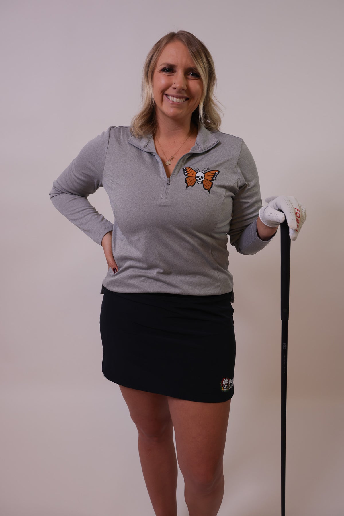 Women’s Butterfly Skull Quarter Zip